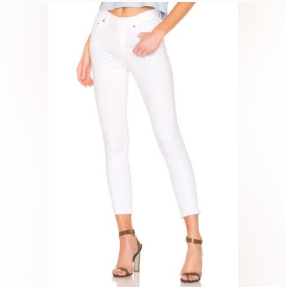 Citizens of Humanity Rocket Crop High Rise Skinny White size 28